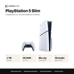 Konsola Sony PlayStation 5 Slim Blu-ray 1 TB biała – najważniejsze parametry: 1 TB SSD, 4K HDR do 120 Hz, napęd Blu-ray Ultra HD, dźwięk 3D