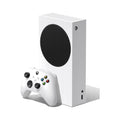 Konsola Microsoft Xbox Series S 512 GB biała – widok pod kątem z kontrolerem Robot White