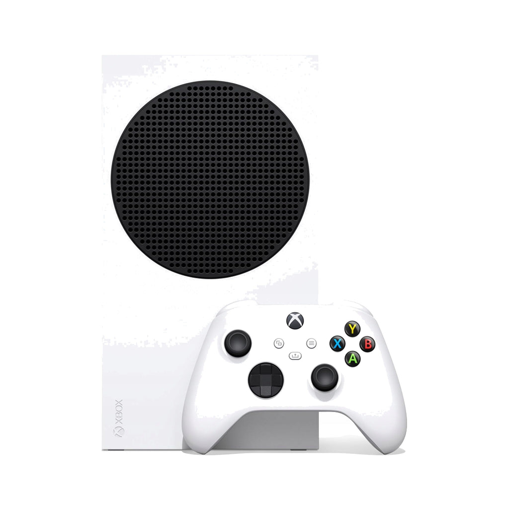 Konsola Microsoft Xbox Series S 512 GB biała – widok od frontu z kontrolerem Robot White