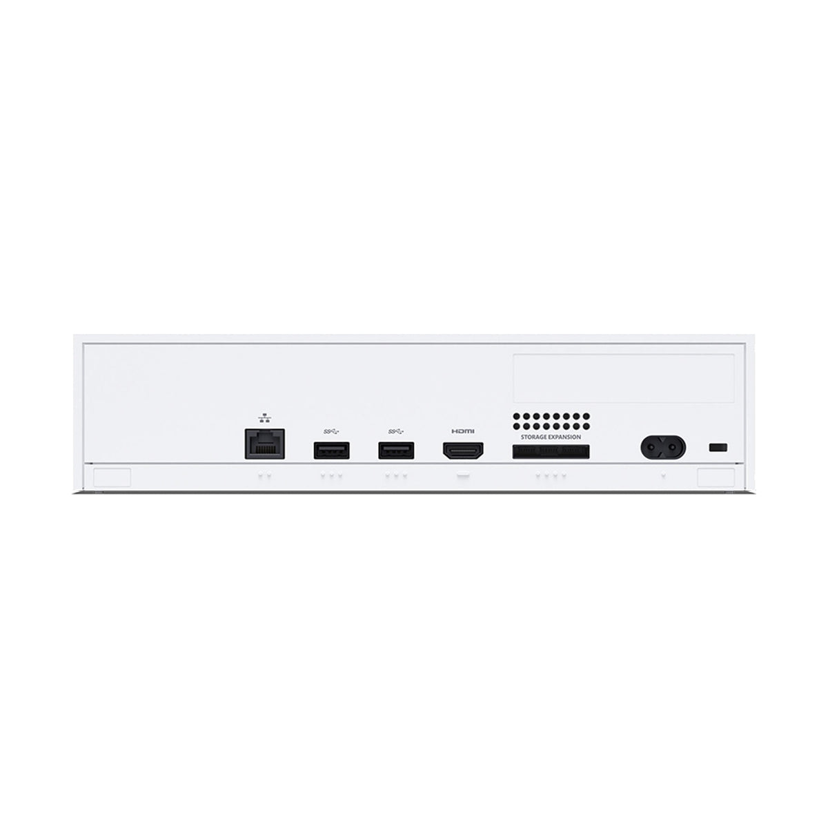 Konsola Microsoft Xbox Series S 512 GB biała – widok od tyłu ze złączami