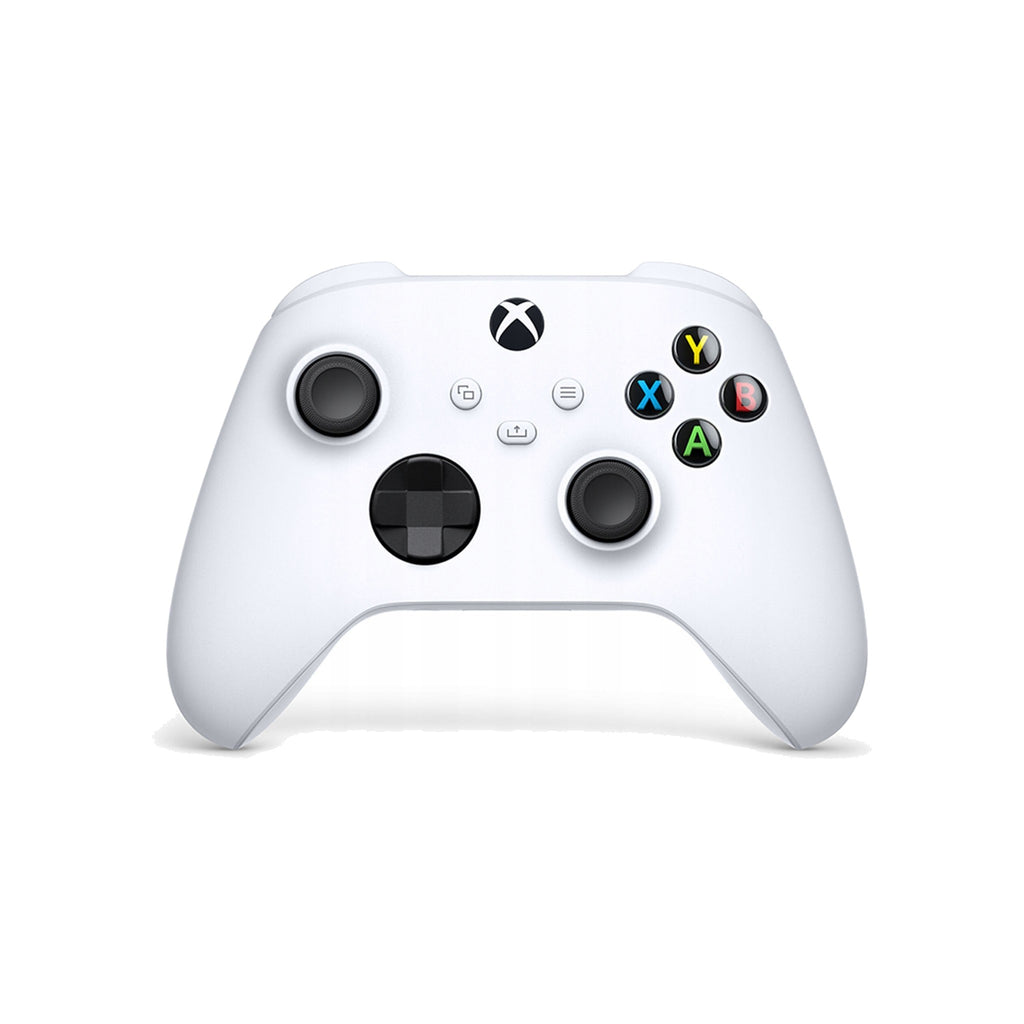 Konsola Microsoft Xbox Series S 512 GB biała – biały kontroler bezprzewodowy Xbox Robot White w zestawie