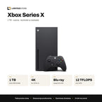 Konsola Microsoft Xbox Series X 1 TB czarna – najważniejsze parametry: 1 TB SSD, 4K do 120 kl./s, napęd Blu-ray 4K UHD, 12 TFLOPS