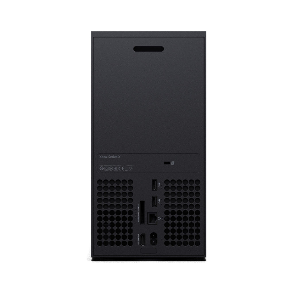 Konsola Microsoft Xbox Series X 1 TB czarna – widok od tyłu ze złączami