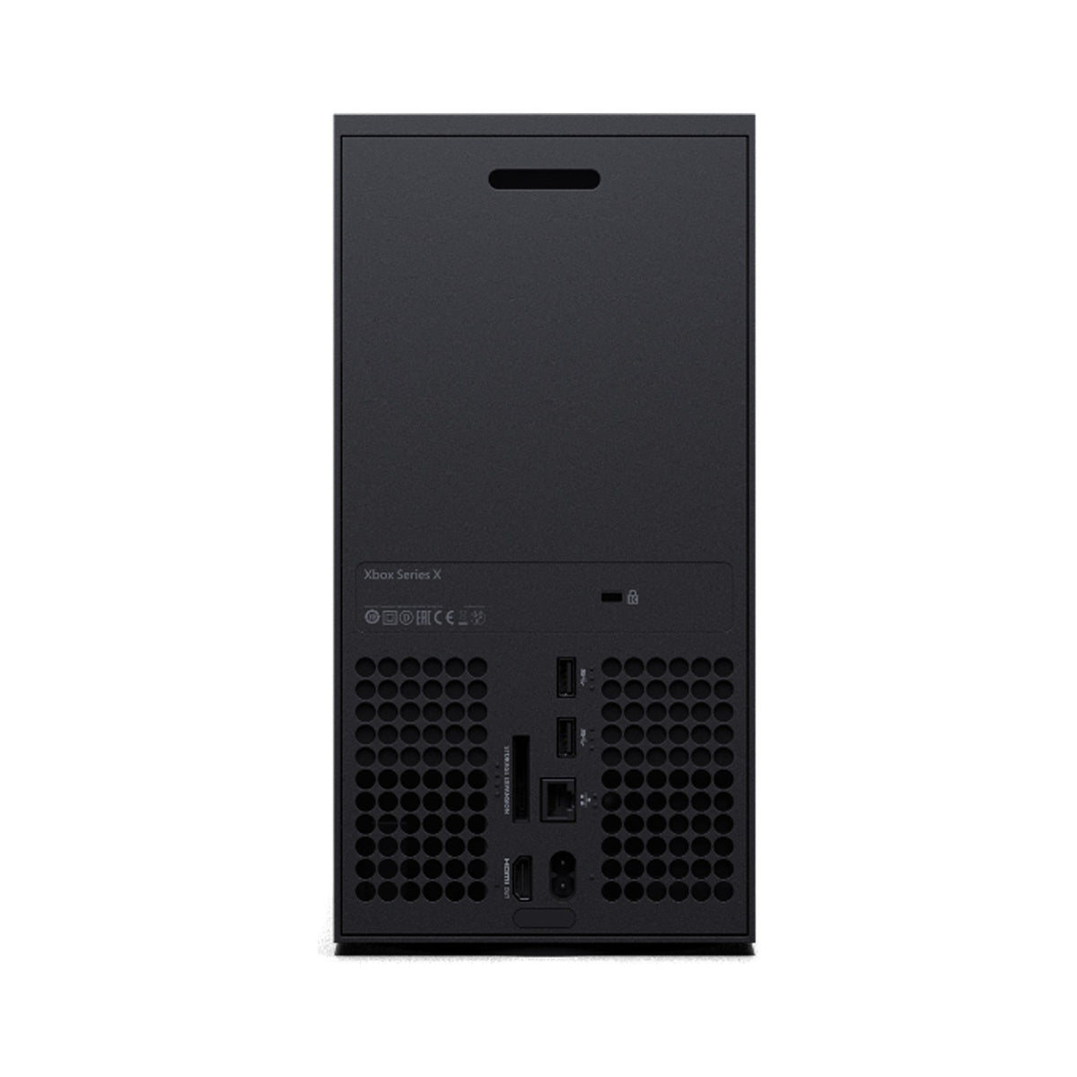 Konsola Microsoft Xbox Series X 1 TB czarna – widok od tyłu ze złączami