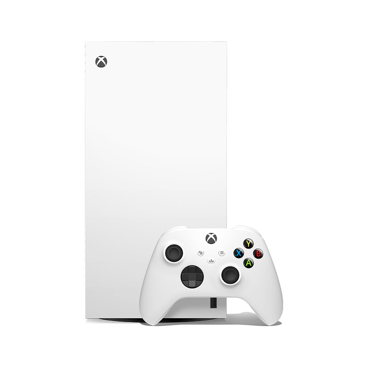 Konsola Microsoft Xbox Series X Digital 1 TB biała – widok od frontu z kontrolerem Robot White