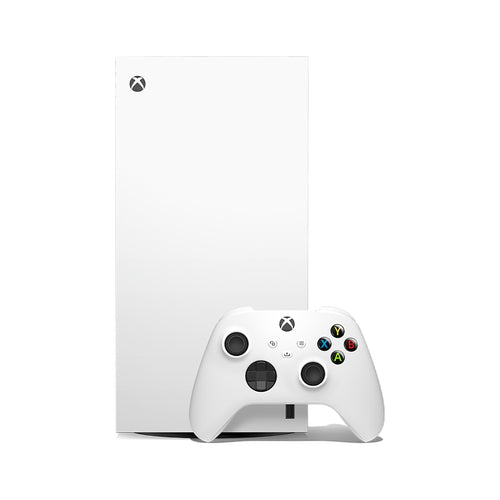 Konsola Microsoft Xbox Series X Digital 1 TB biała – widok od frontu z kontrolerem Robot White