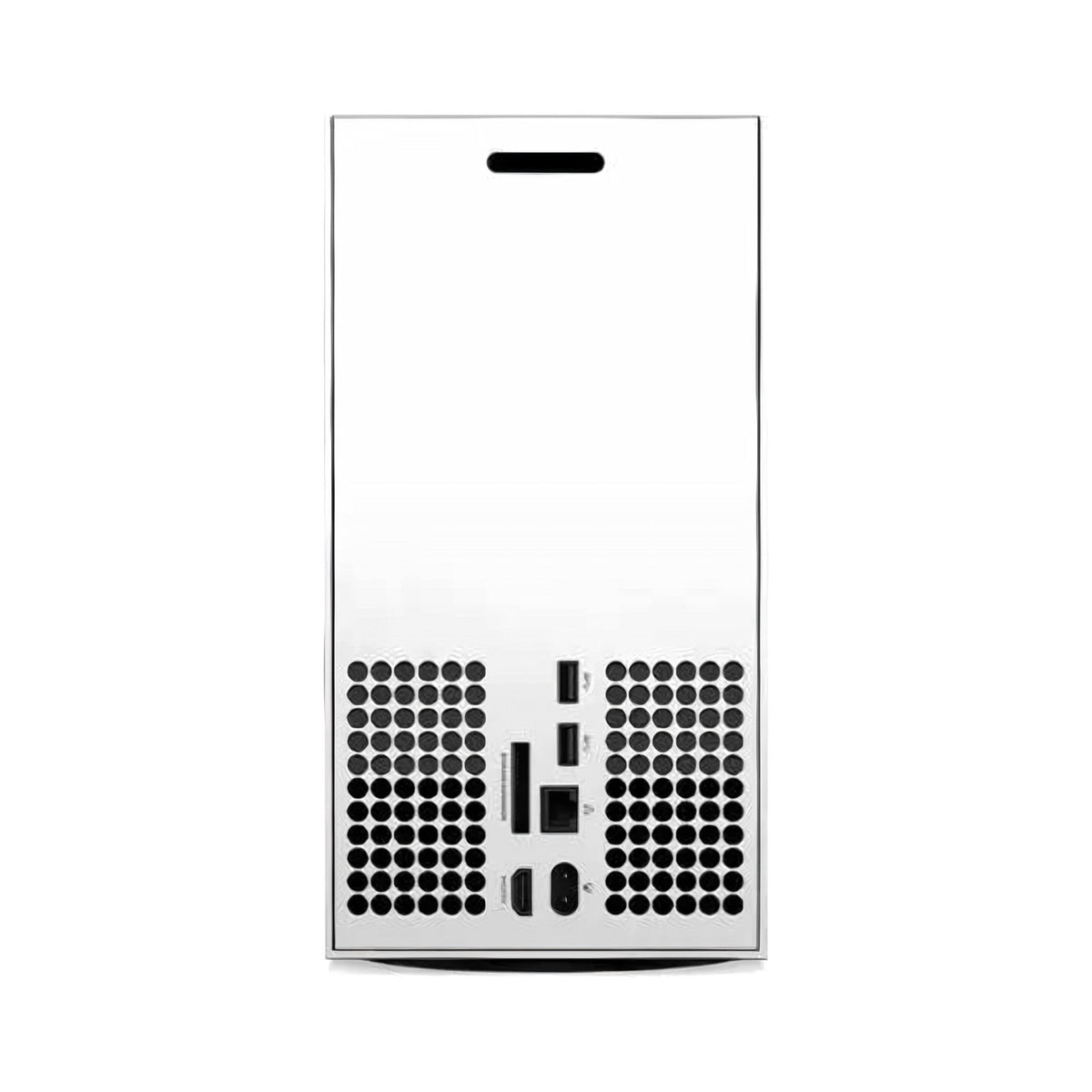 Konsola Microsoft Xbox Series X Digital 1 TB biała – widok od tyłu ze złączami